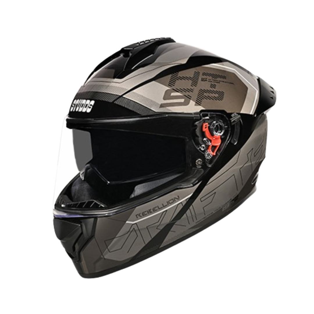 Studds Drifter D6 Rebellion Decor Helmet -Black N4 Grey