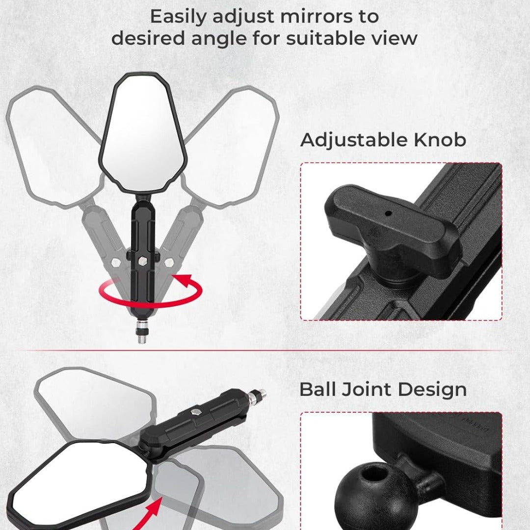 ATT-BSDDP Double Take Rear View Mirrors – 360° Adjustable (Pair)