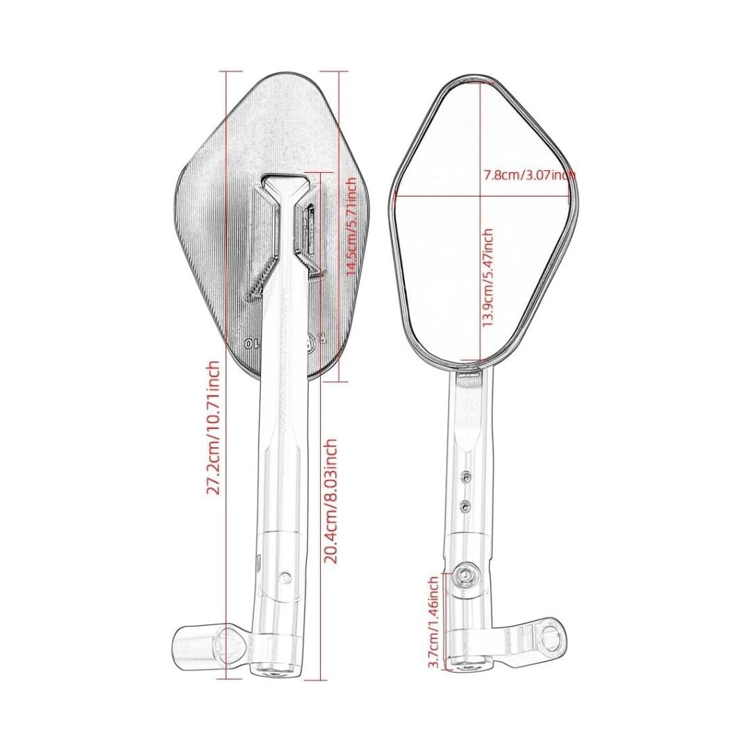 ATT-BSDDP Rizoma Side Rear View Mirrors – Premium Aluminium