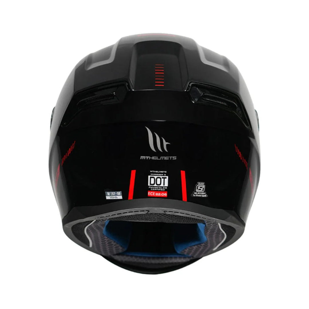 MT Hummer Solid Gloss Black A1 Helmet