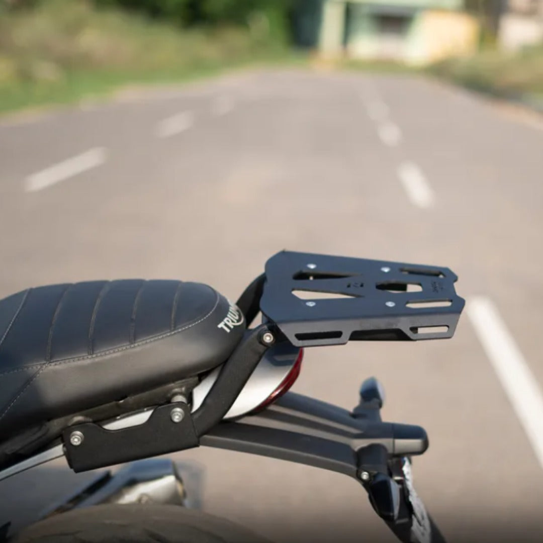 ZANA Top Rack with MS Plate T-2 Black for Triumph Speed 400