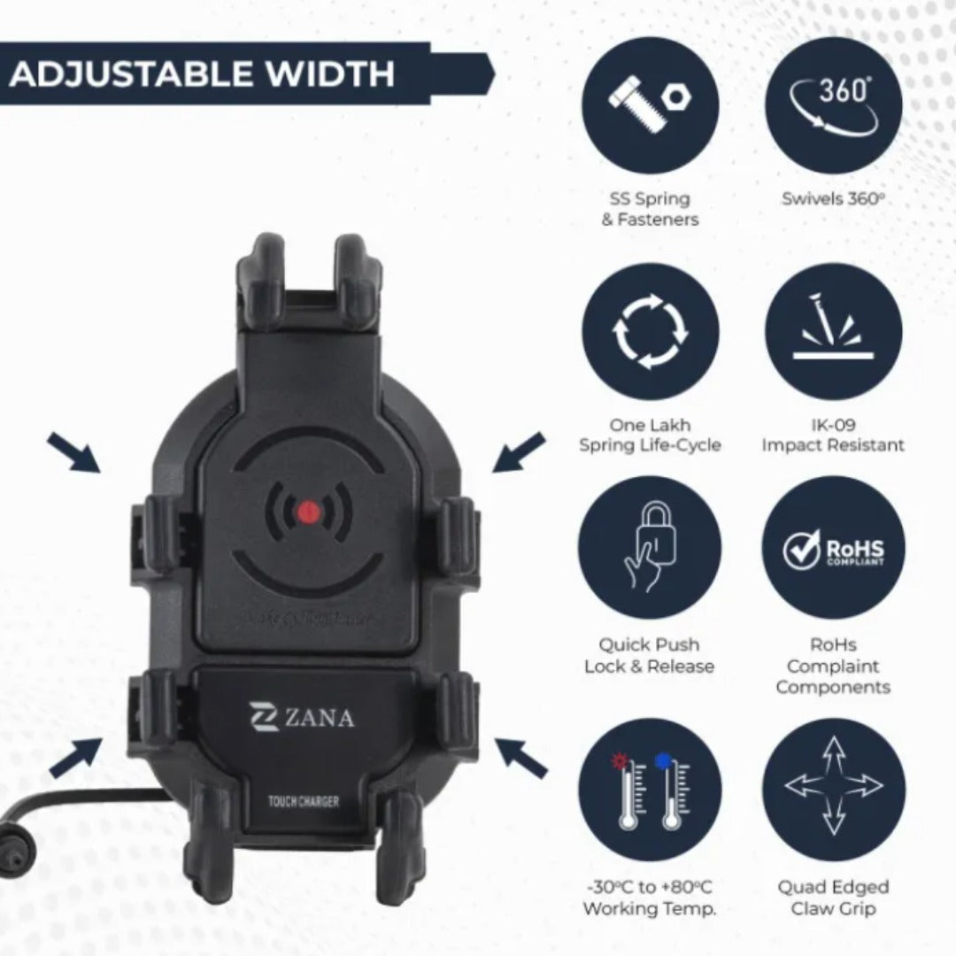 ZANA Universal Mobile Holder with Touch Charger