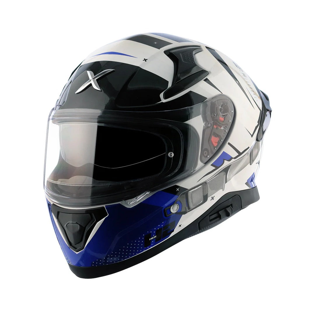 Axor Apex Hex-2 White Blue Helmet