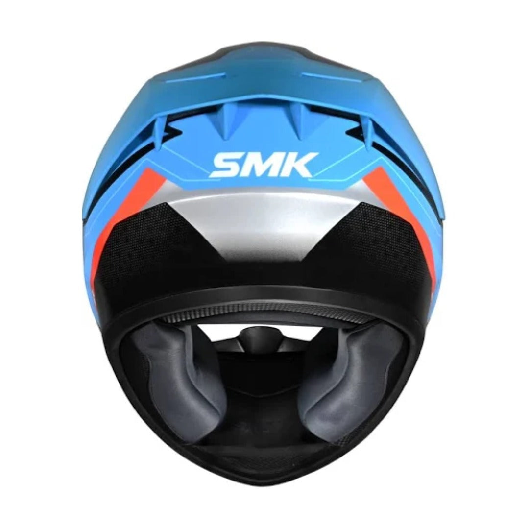 SMK Stellar Flight Full Face Helmet – Black Blue Orange