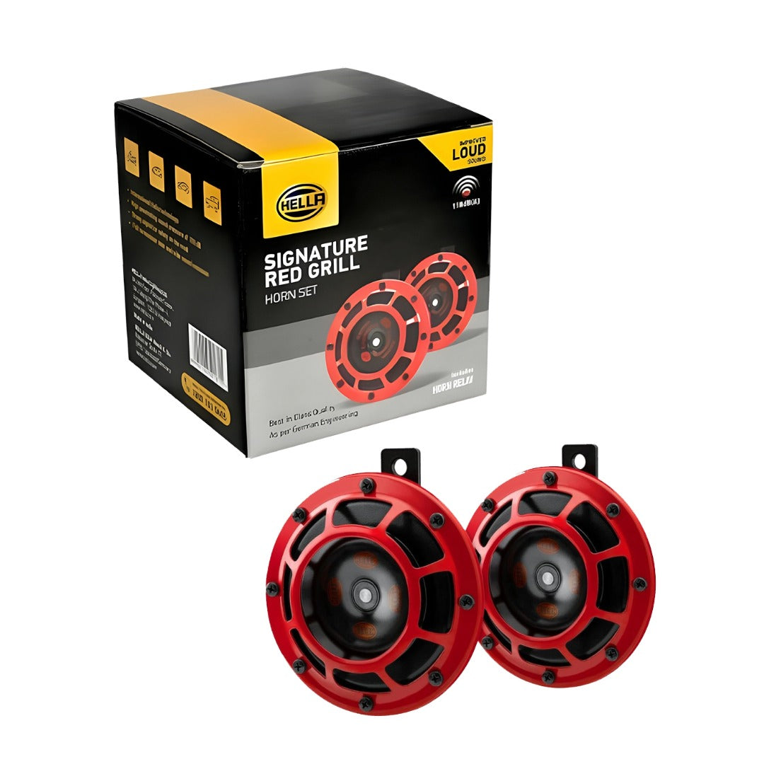 Hella Red Signature Grill Super Tone Horn - Set of 2