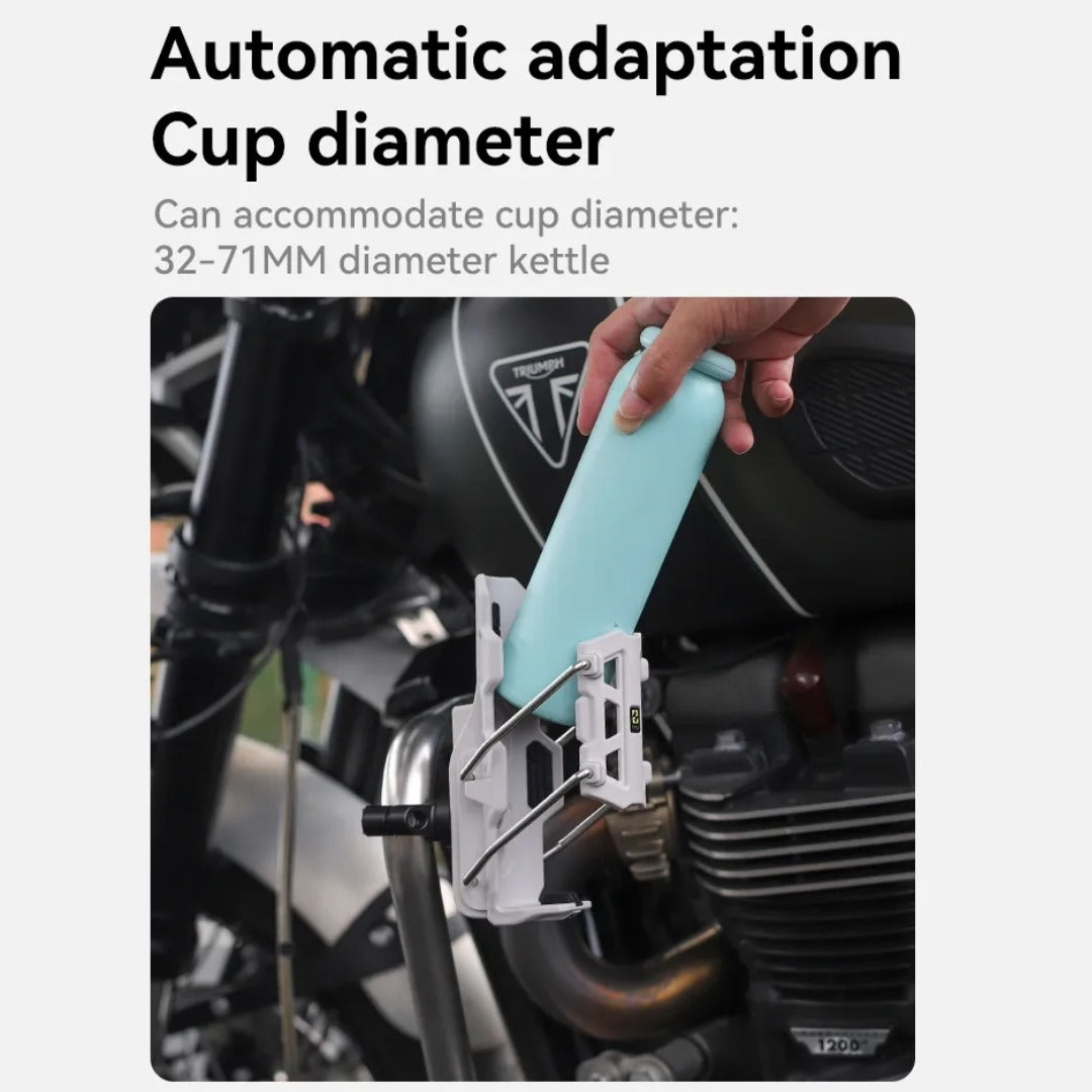 SMNU Universal Adjustable Handlebar Mount Water Bottle Cage | Shake-Free Holder for Bikes & Motorcycles