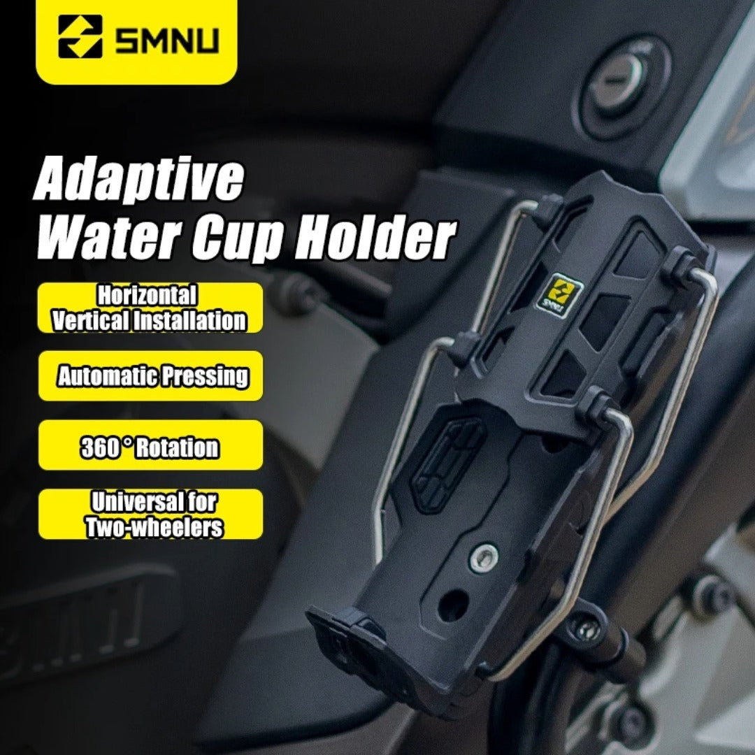 SMNU Universal Adjustable Handlebar Mount Water Bottle Cage | Shake-Free Holder for Bikes & Motorcycles