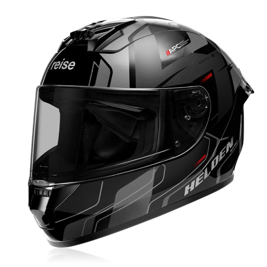 Helden Helmet – Grey / Black Gloss | Reise