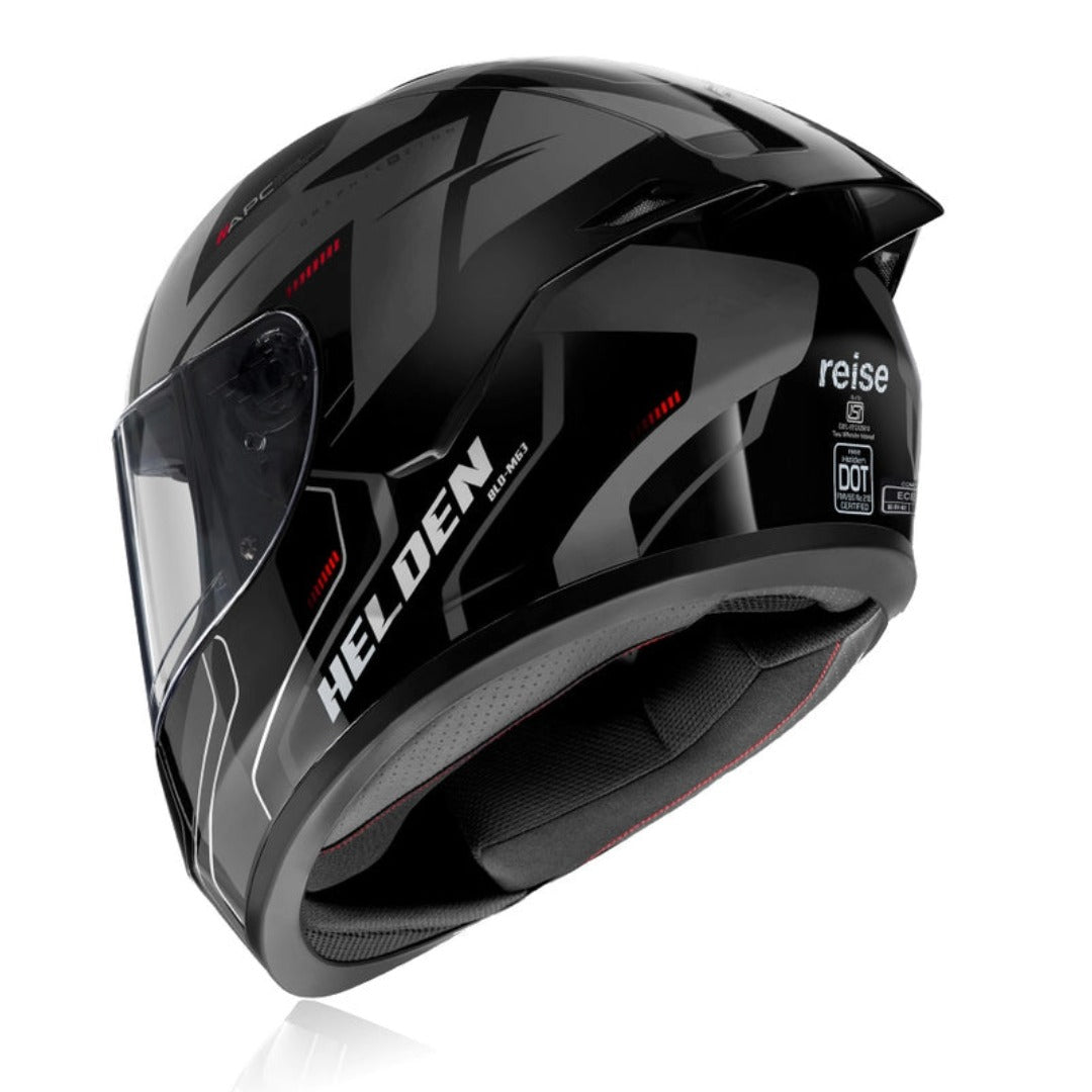 Helden Helmet – Grey / Black Gloss | Reise
