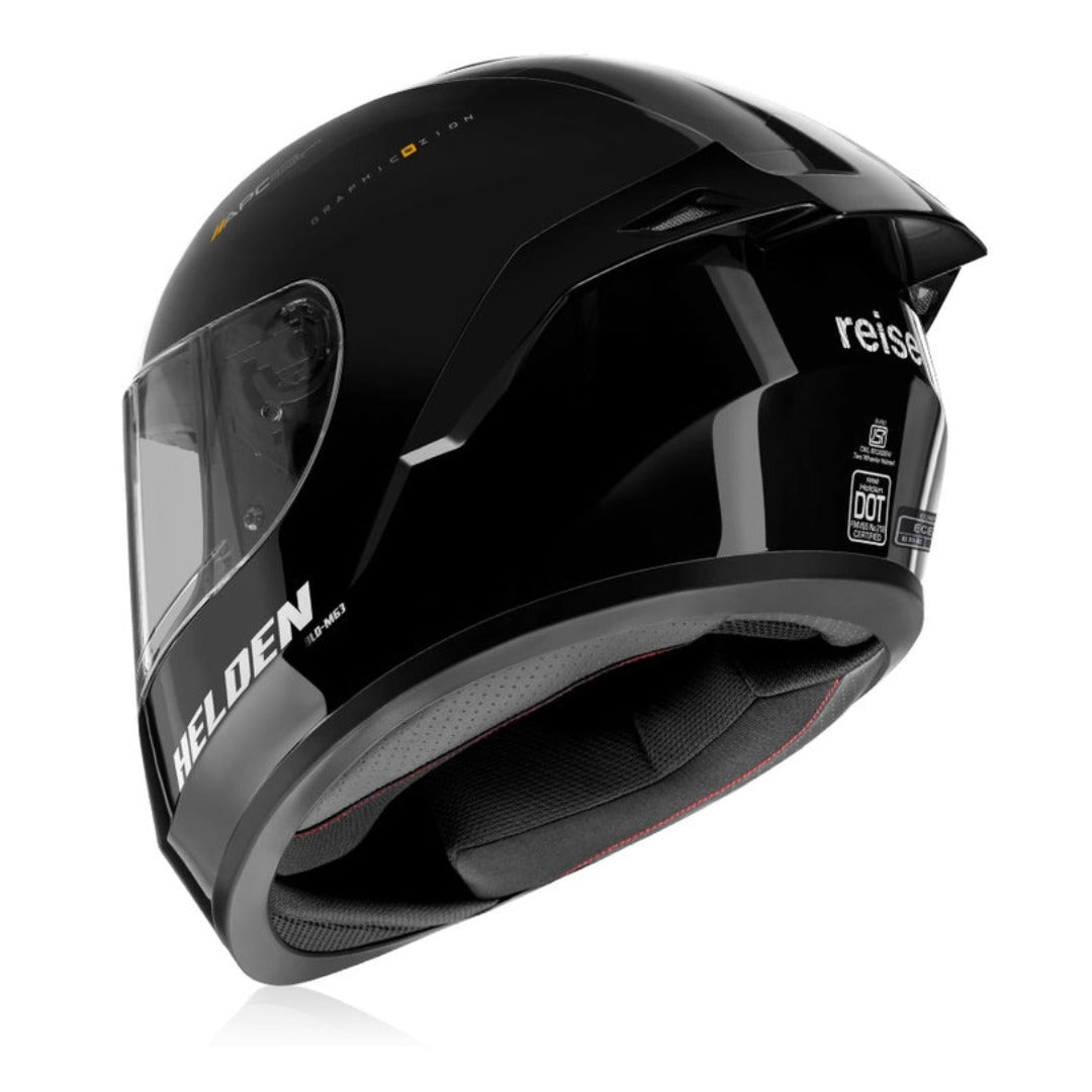 Helden Helmet – Solid Black Gloss | Reise