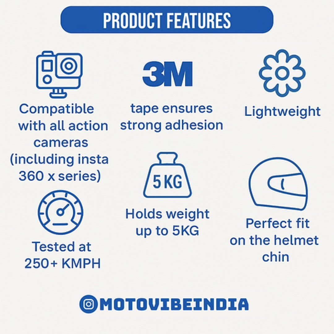 MotoVibe Helmet Chin Mount for Action Cameras – AXOR BRUTALE