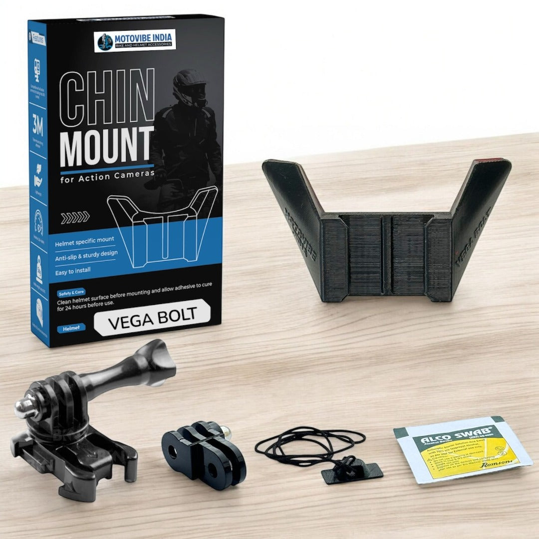 MotoVibe Helmet Chin Mount for Action Cameras – VEGA BOLT