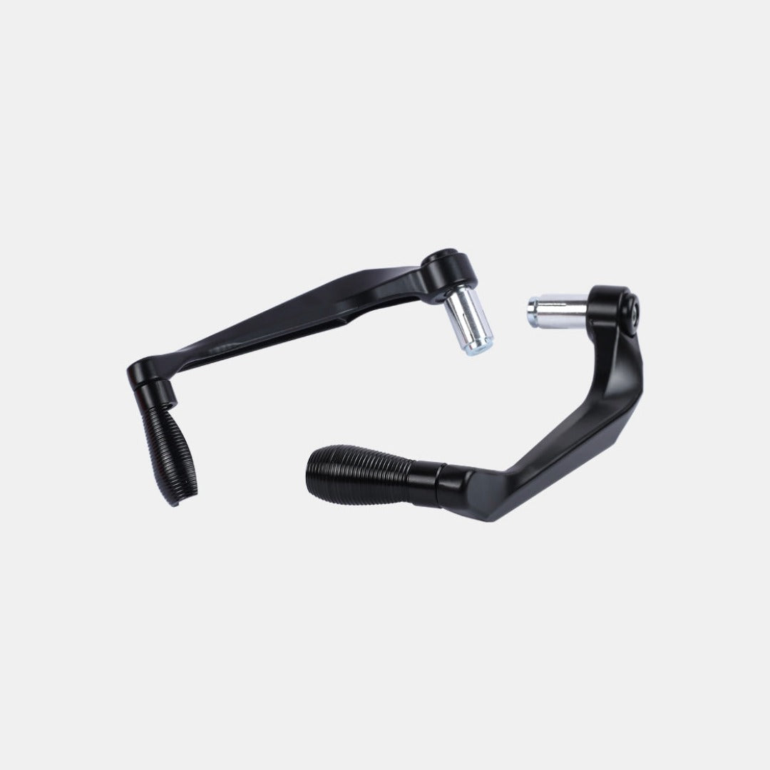 Black metal clamp on a white background