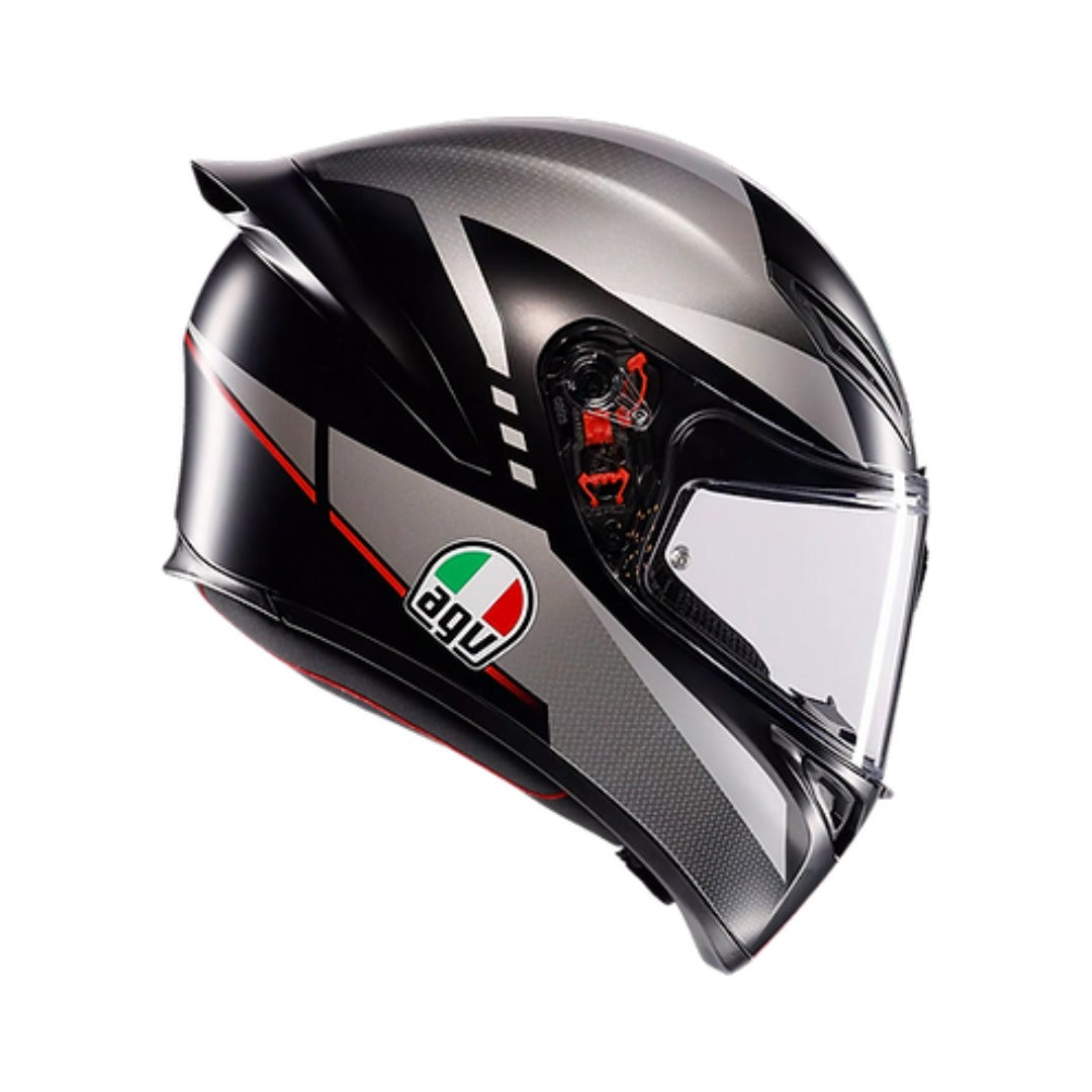 AGV K1 S LAP Matt Black Grey Red Helmet ISI ECE 22.06 Certified