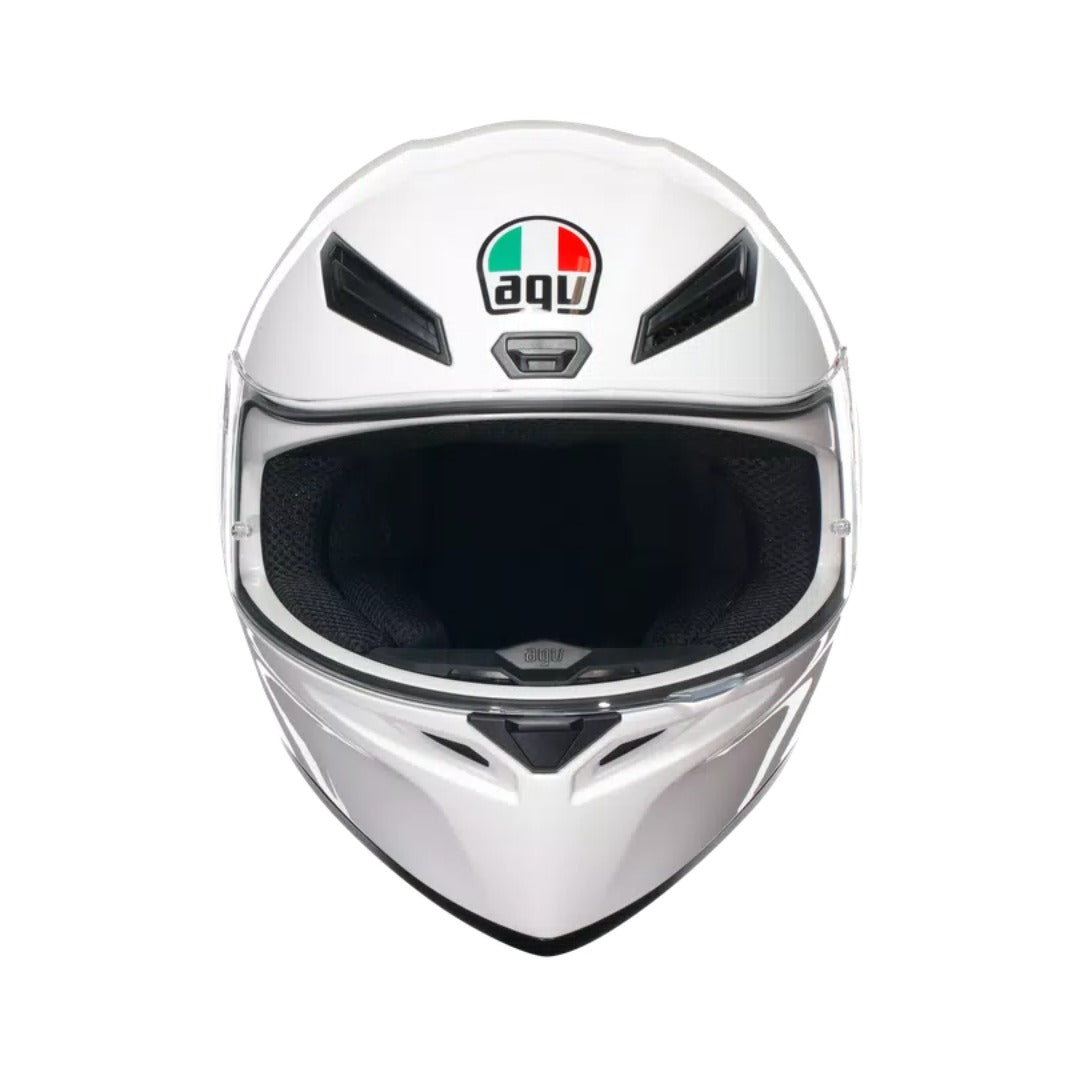 AGV K1 S Solid Gloss White Full Face Motorcycle Helmet ISI | ECE 22.06 Certified