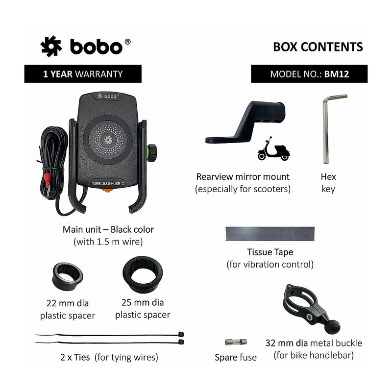 Mobile Holder With Charger-BOBO BM 12