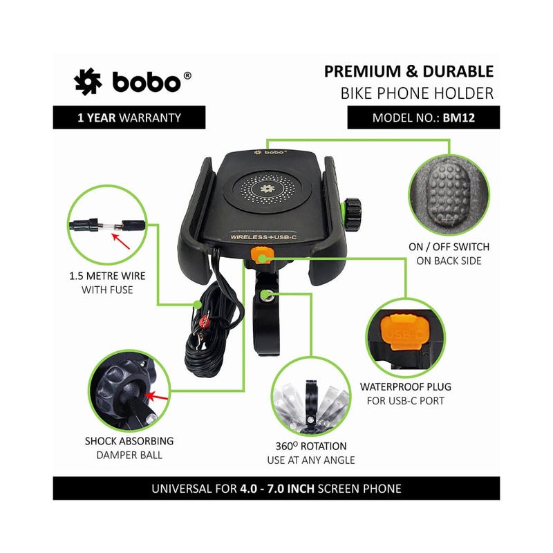 Mobile Holder With Charger-BOBO BM 12