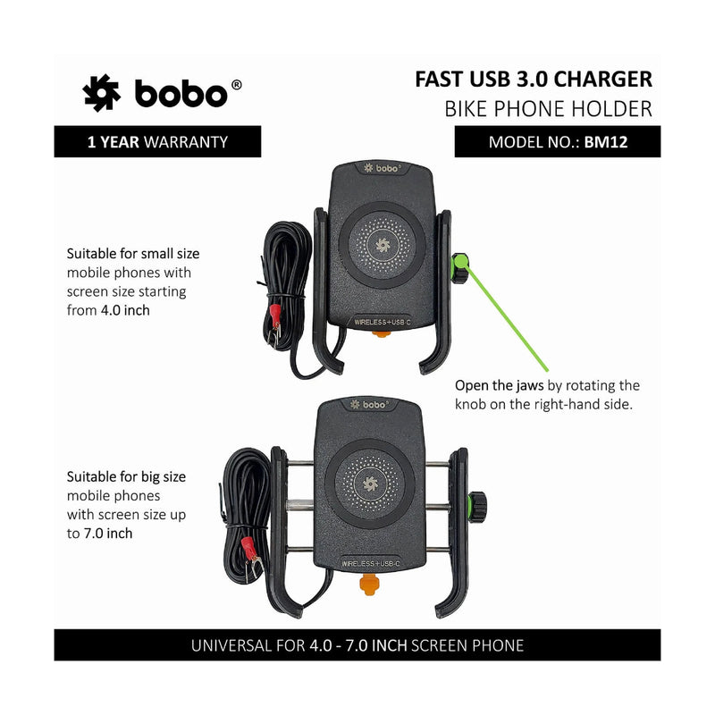 Mobile Holder With Charger-BOBO BM 12