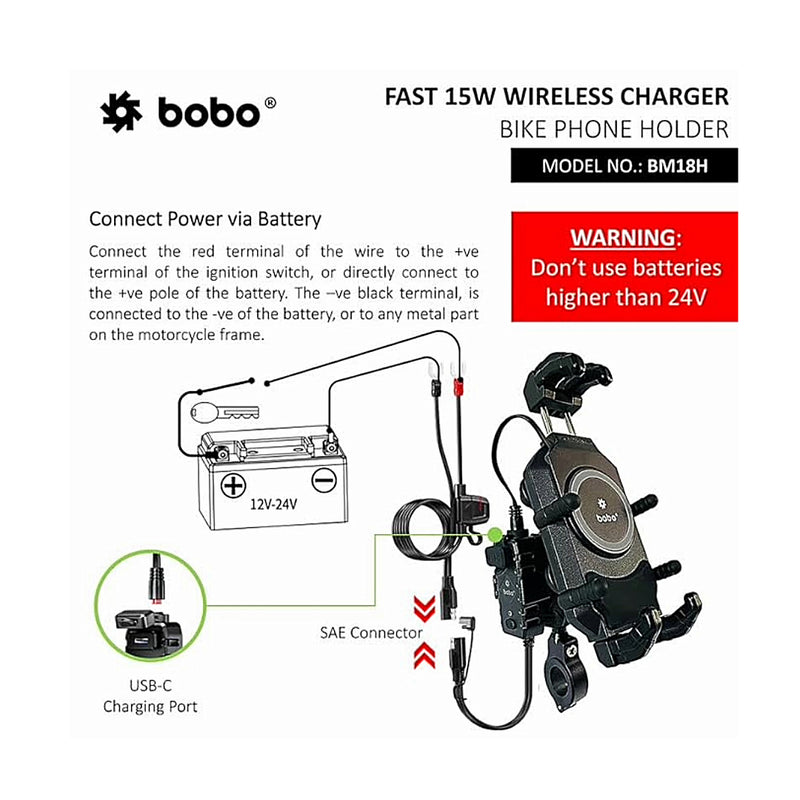 Mobile holder with charger-Bobo Bm18H