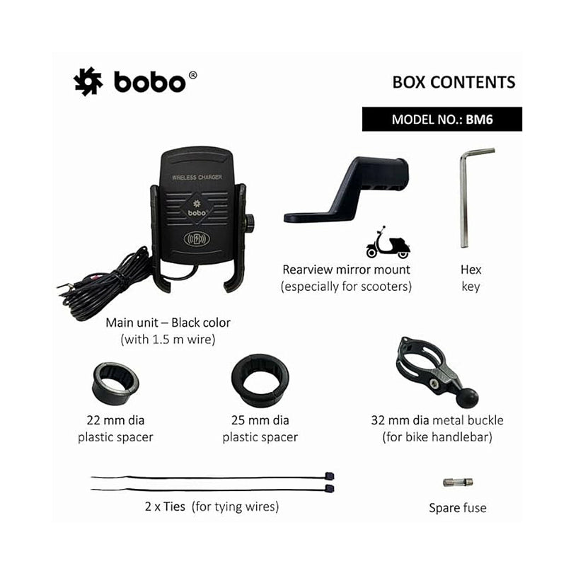 Mobile Holder with Wireless Charger-BOBO BM6