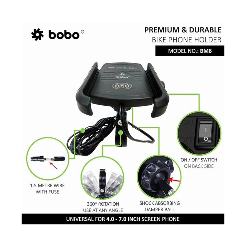 Mobile Holder with Wireless Charger-BOBO BM6