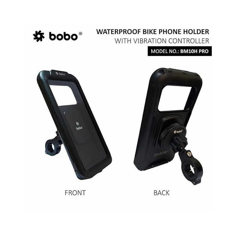 BOBO BM10H PRO Fully Waterproof Bike / Cycle Phone Holder with Vibration Controller Motorcycle Mobile Mount