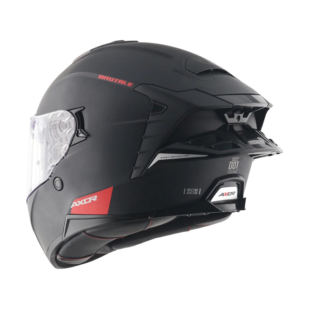AXOR Brutale Solid Colors Dual Spoiler Helmet