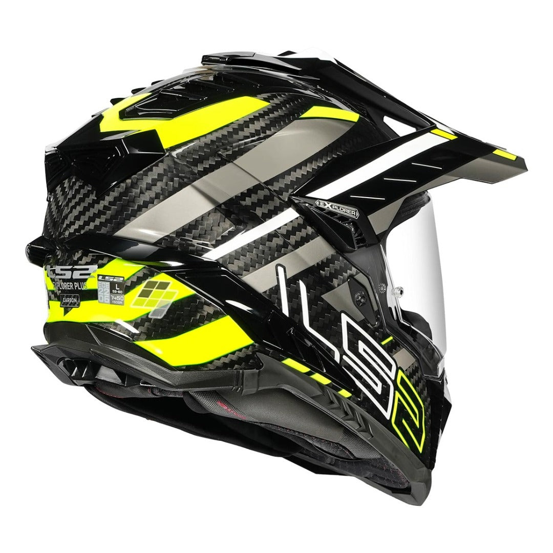 LS2 MX701 Explorer Edge Carbon Dual Sport Motorcycle Full Face Helmet