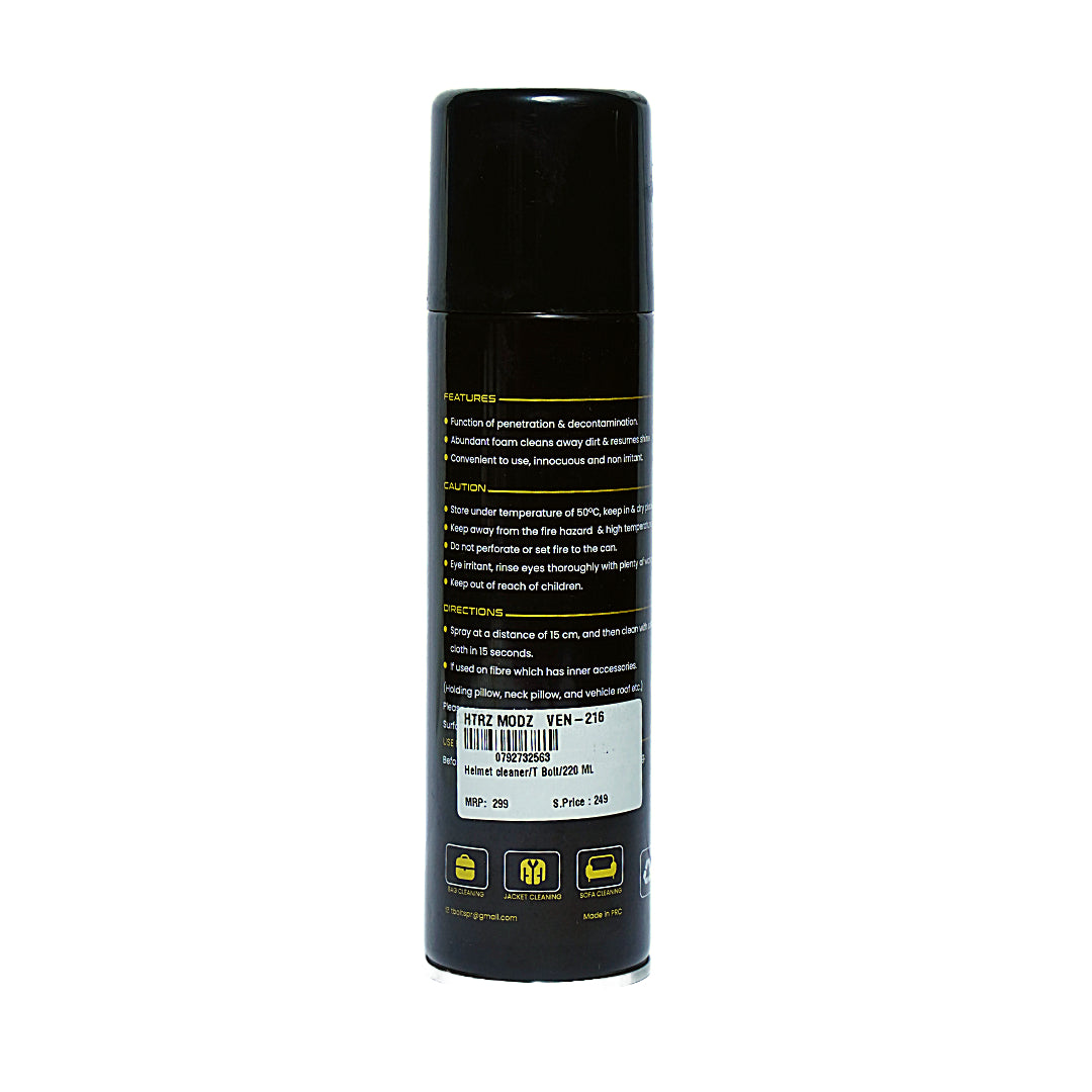 Tbolt Multipurpose Foam Cleaner – For Helmets, Bags, Jackets