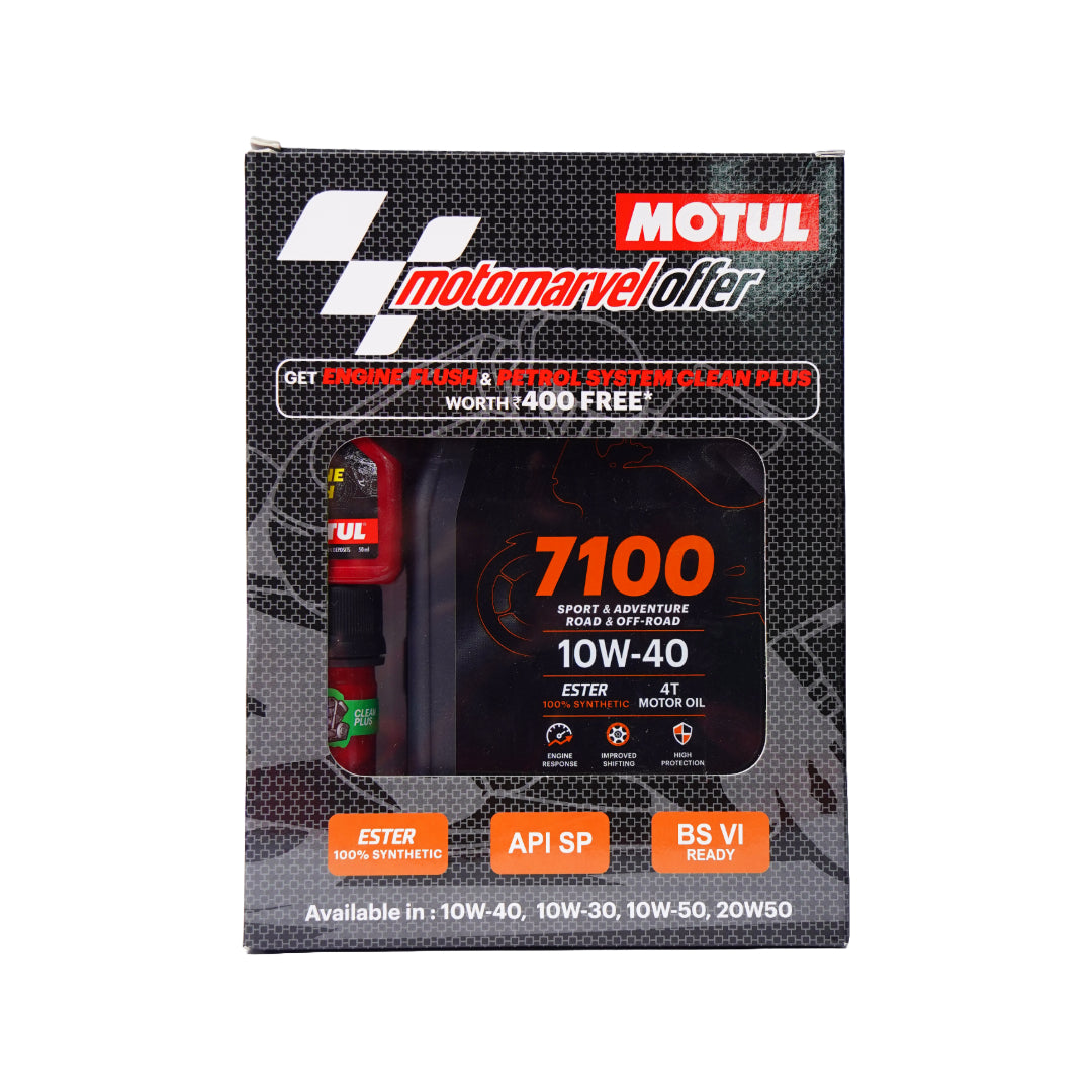 Motul 7100 4T 10W-40 Fully Synthetic Engine Oil Combo Offer