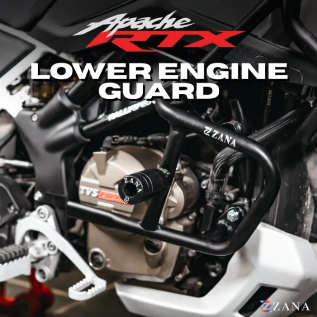 Lower Crash Guard With Slider for TVS Apache RTX 300 | ZANA