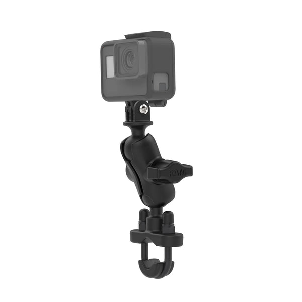 RAM® U-Bolt Double Ball Mount with Action Camera Adaptor
