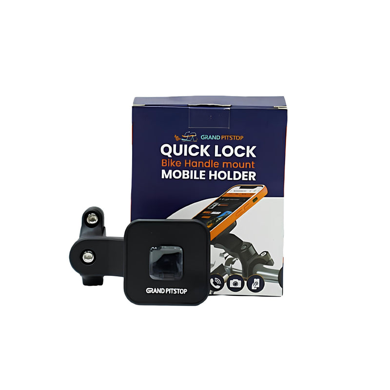 Quick Lock Gen-1 With In-Built Magnetic Lock Technology Handlebar Motorcycle Mobile Holder