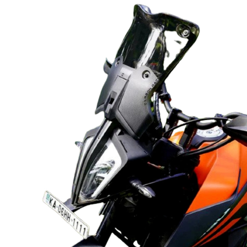 Carbon Racing V2 - KTM 390 Adventure Touring Windshield - Smoked (Full Set)