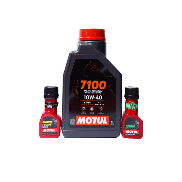 Motul 7100 4T 10W-40 Fully Synthetic Engine Oil Combo Offer