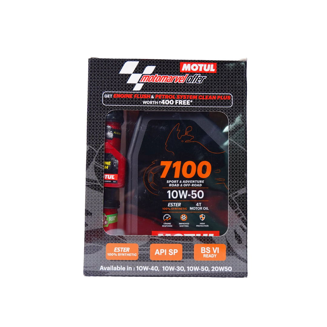 Motul 7100 4T 10W-50 Fully Synthetic Engine Oil Combo Offer