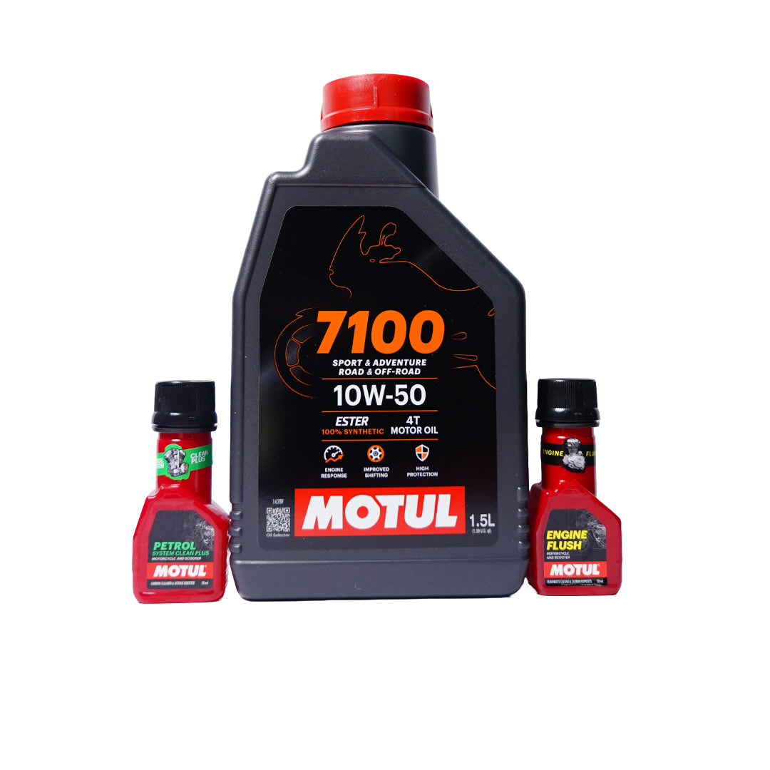 Motul 7100 4T 10W-50 Fully Synthetic Engine Oil Combo Offer