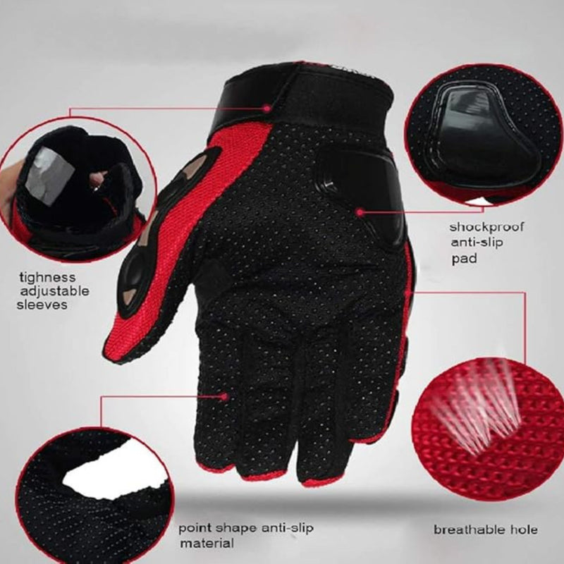 Leather Motorcycle Gloves-Probiker Synthetic