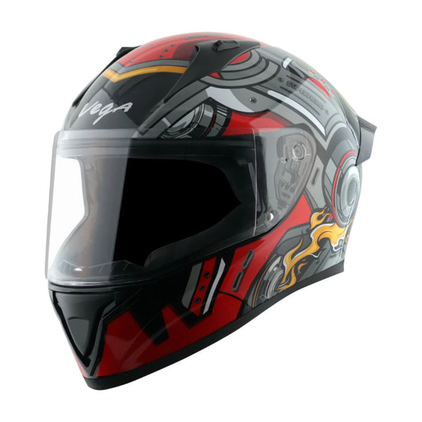 Helmet/Vega/BOLT DX/SUPERHERO/GLOSS BLACK RED/M