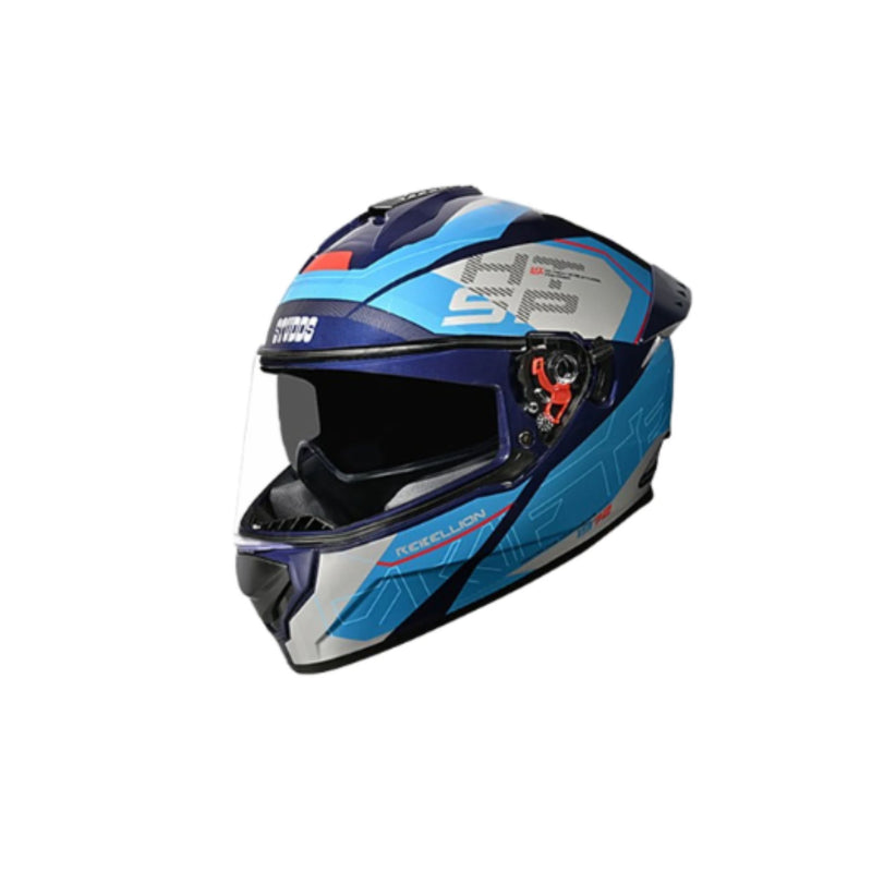 Helmet/Studds/DRIFTER D6 REBELLION/(W/SPOILER)/BLUE N1 BLUE/L  BALACLAVA FREE BSDDP