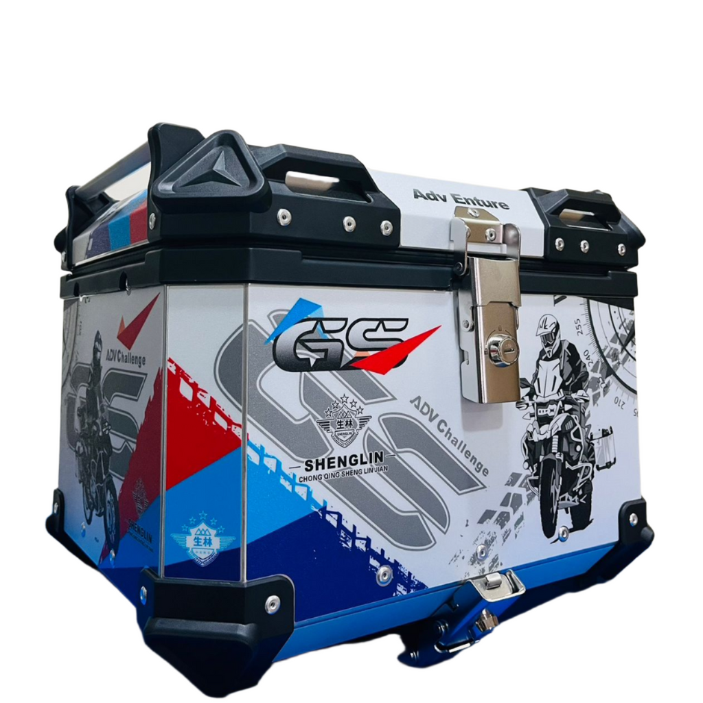 Top Box Gs T-Bolt Aluminium 45L Top Box with Touring GS Graphics – Durable Motorc