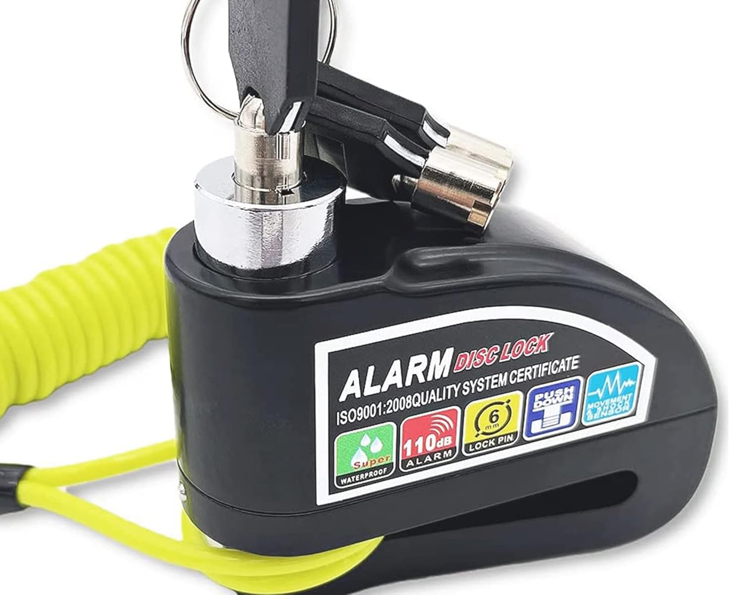 Disc Lock Alarm Motorcycle Padlock with Spring Code