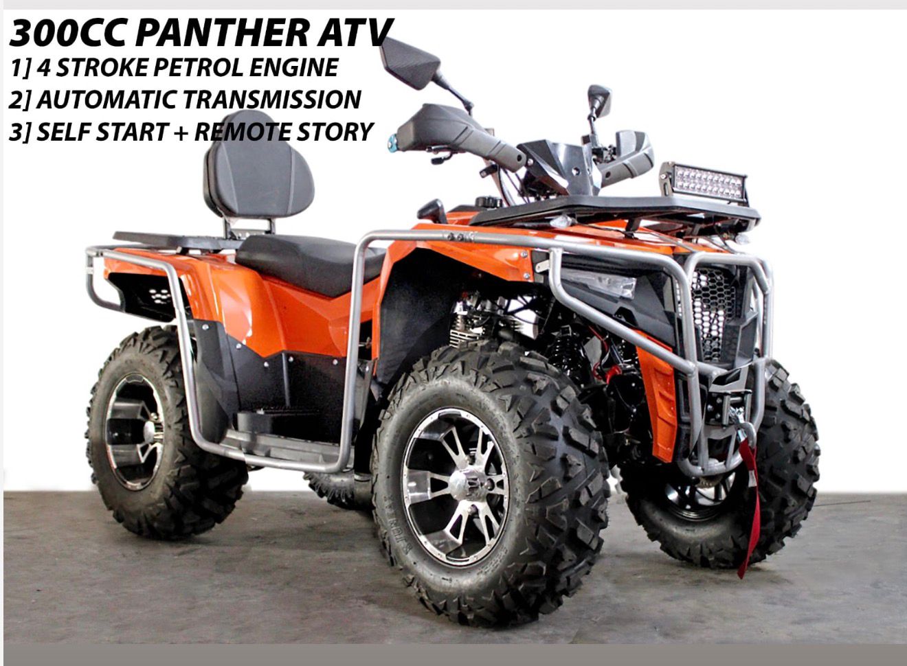 300CC Panther ATV Quad Bike | 4-Stroke Off-Road Petrol ATV with Electric Start & Winch