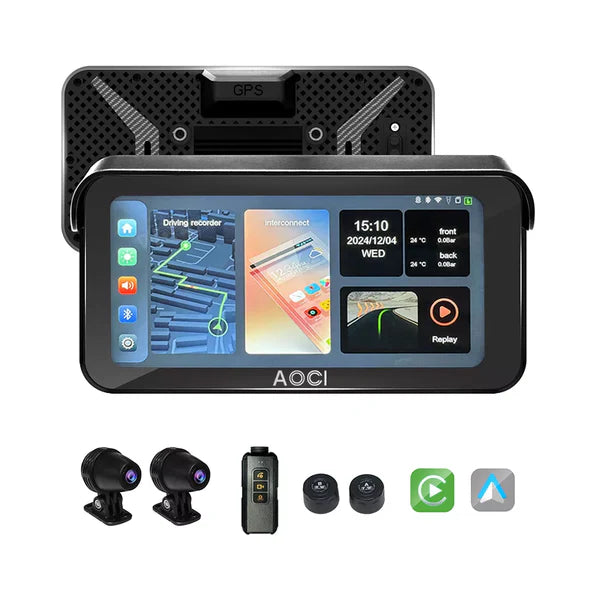 Aoocci C6 Pro All-in-One Motorcycle Dash Cam with GPS & Anti-Theft