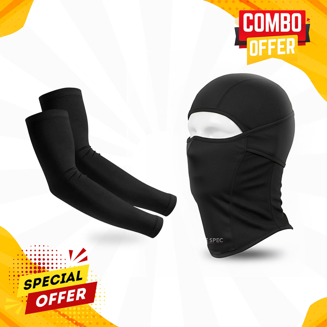 BikeSpec Dryfit Balaclava and Arm Sleeve - Combo
