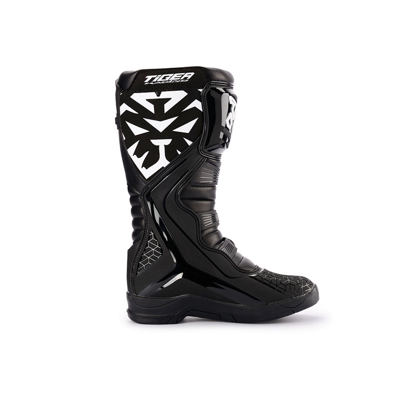 TR MTR T2 Motocross Off-Road Boots Black – Motorcycle Riding Boots with TPU Protection & Anti-Slip Sole