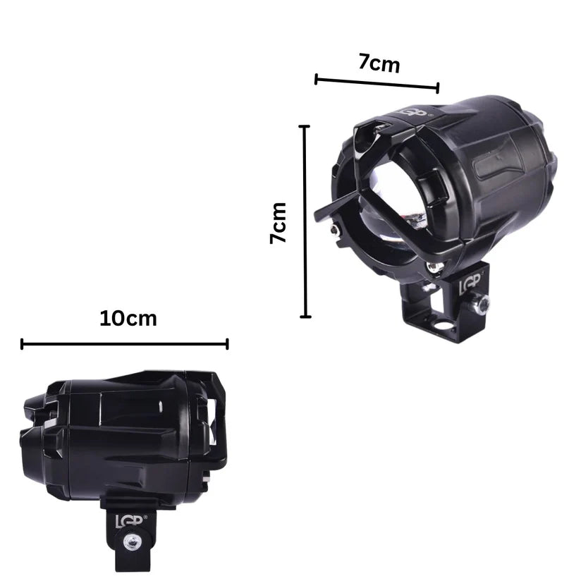 LGP DK350 60W Motorcycle Fog Lamp / Spotlight – 7000 Lumens with Wireless Control (Yellow + White Beam)