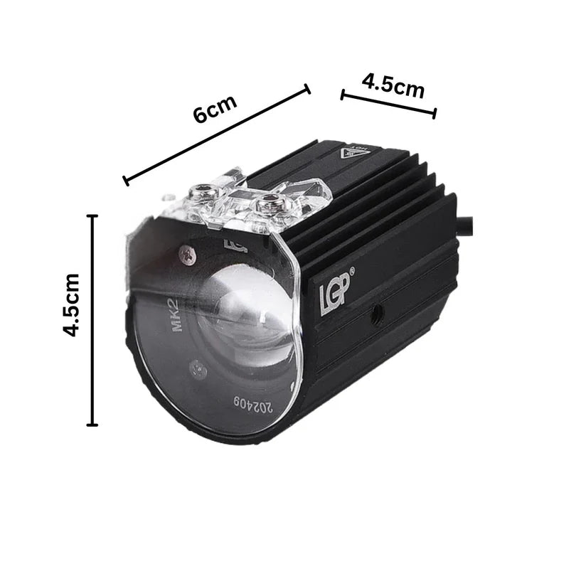 LGP Spotlight MK02 Motorcycle LED Light – 60W 7000LM Auxiliary Fog Light for Bikes