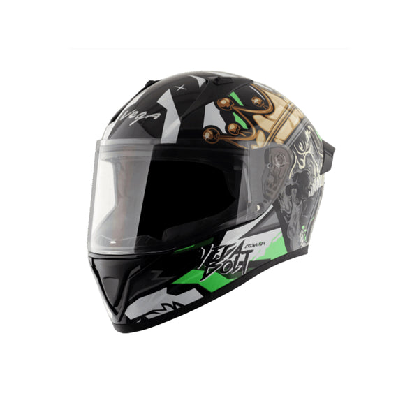 Vega Bolt Crown Men Gloss Black Helmet