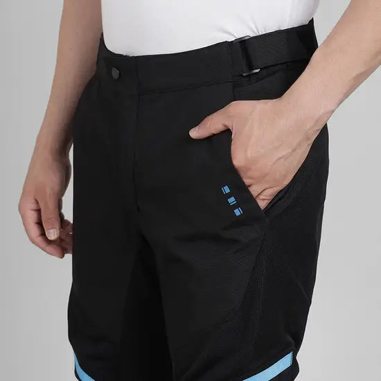 ROYAL ENFIELD TRIPPER MOTORCYCLE RIDING PANT - BLACK BLUE